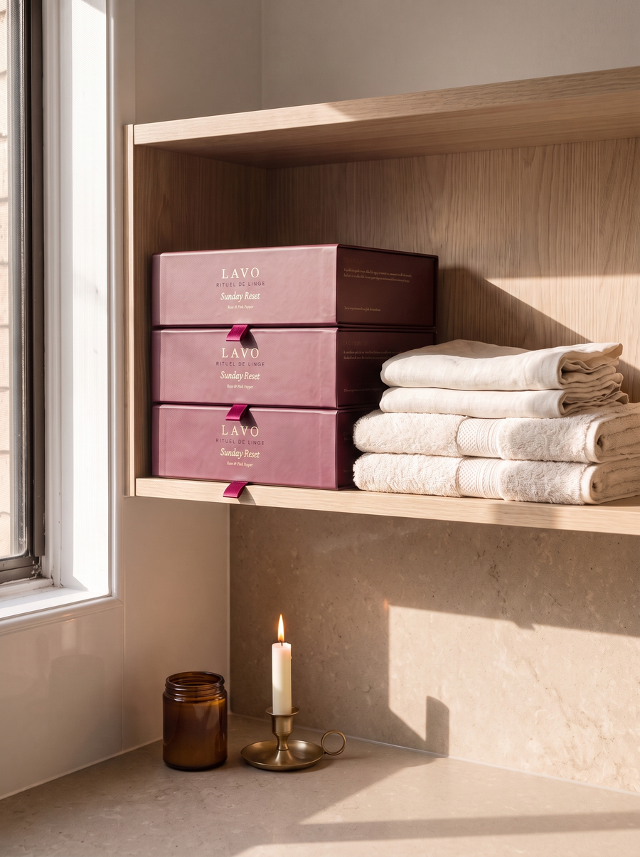 LAVO dream laundry stacked boxes